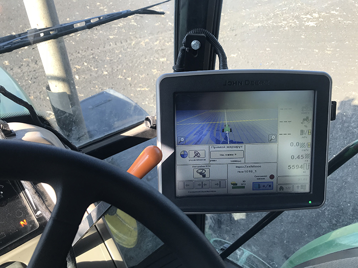 Системы GPS на полях предприятия «Защитное»