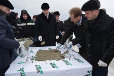 Закладка камня в строительство животноводческого комплекса в д. Аристово